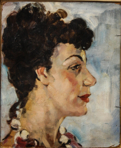 HAJÓS Imre László, Portret de doamnă / domnișoară ( pictat față / verso) [6]