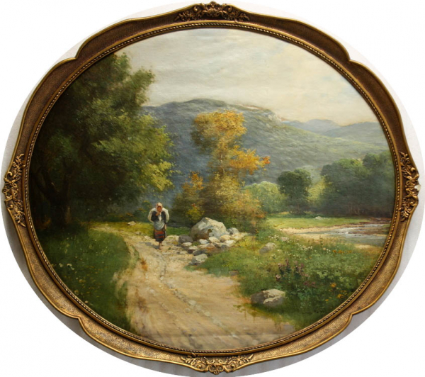 ZORKÓCZY Gyula (atr.),Tărancă la marginea pădurii [3]