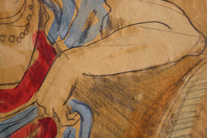 AUTOR neidentificat, Doamnă cu eșarfă albastră, înc. sex.XX [3]