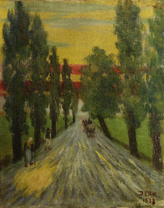 DEÁK Nándor, Countrz Road at Sunset, 1938 [1]