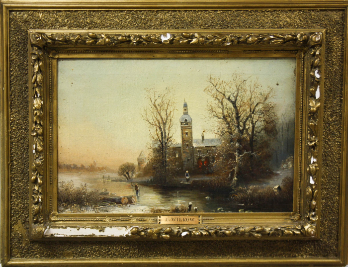 WILKOW A, Romantic Landscape with Mansion, end of the 19th century [5]