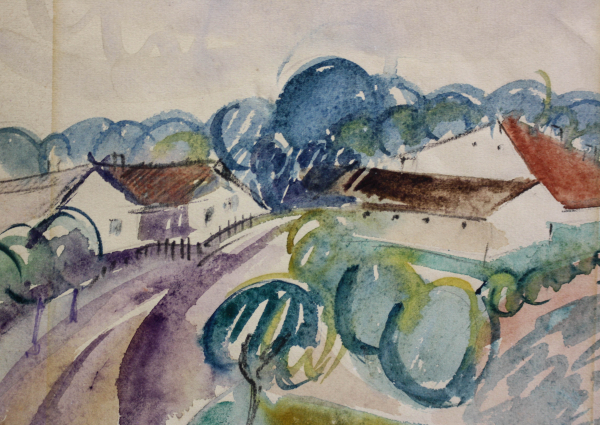 HAJÓS  Imre László, Landscape with Houses [3]