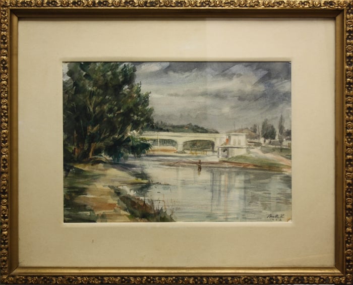 MOTTL Román, Landscape with Bridge from Oradea, 1957 [4]