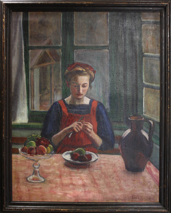 RÁCZ KOVÁCH Margit, Femeie curățând fructe [3]