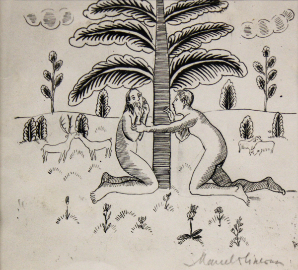 Marcel OLINESCU, Adam and Eve at the Tree of Knowledge [1]