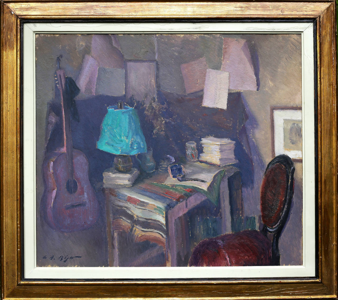 Leon Alexandru BIJU, Interior  with Guitar [6]