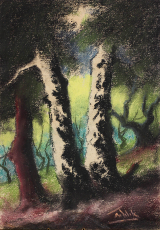 SZTELEK Norbert, Landscape with House in the Woods I Woods [2]