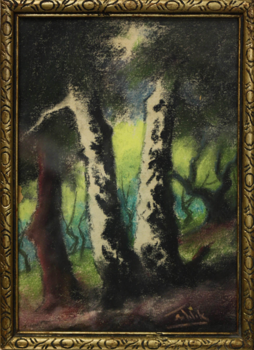 SZTELEK Norbert, Landscape with House in the Woods I Woods [8]