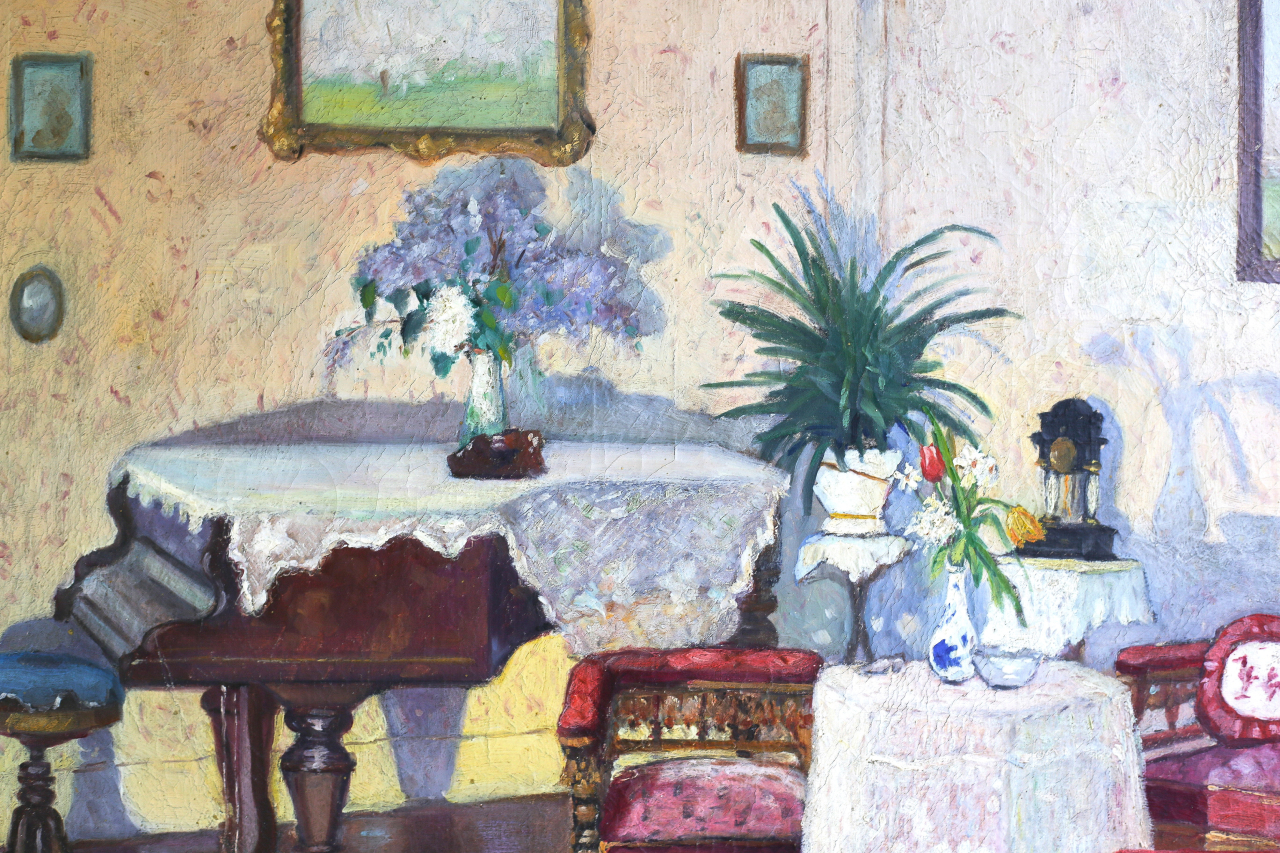 VASS (WASS) Adalbert (Albert), Interior burghez cu pian, 1933 [2]