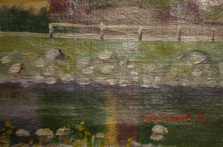 JELINEK Antal, Peisaj montan cu case [2]