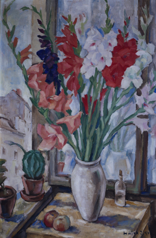 PAINTINGS - HAJÓS Imre László, Still life with Gladioli, 1954