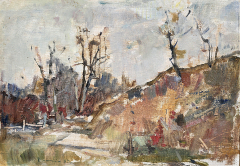 PICTURĂ - Teodor HARȘIA, Peisaj de toamnă, 1983