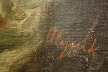 OLEJNIK Janka, Portret de doamnă cu blană albă și colier de perle [5]