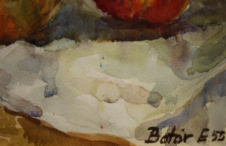 BOTÁR Edith, Still Life With Vase and Apples, 1955 [2]