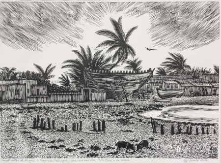GY. SZABÓ Béla, Construcție de barcă în Progreso,  Mexic, 1974