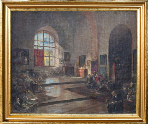 PÉCZELY Antal, Lectură în interior burghez [4]