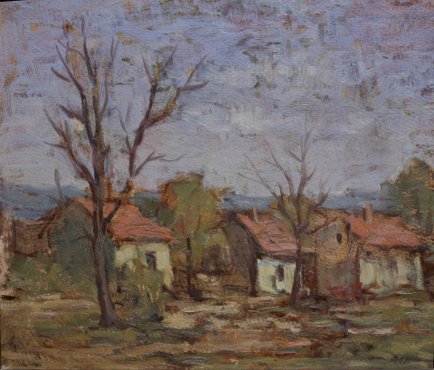 PAINTINGS - Unidentified AUTHOR, Landscape on the Outskirts of Cluj