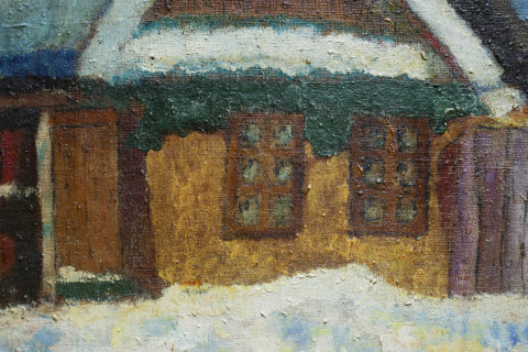 Gábor GYIMESI (GYIMESSY) KOVÁCS, Peisaj rural de iarnă [1]