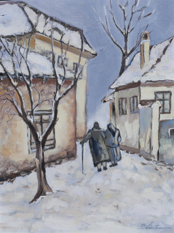 PAINTINGS - Unidentified AUTHOR, Hard Winter in Bucharest