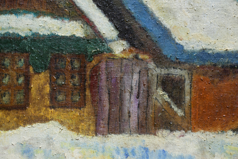 Gábor GYIMESI (GYIMESSY) KOVÁCS, Peisaj rural de iarnă [2]