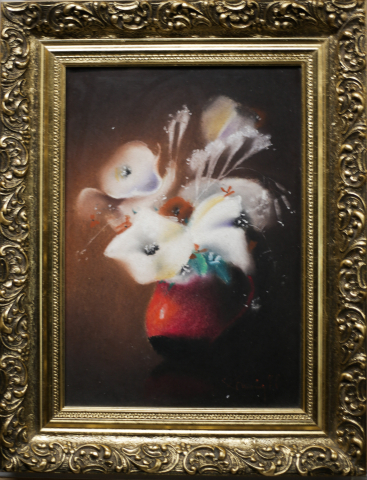 Marin GRUIA, Natură statică cu flori în vază roșie, 1998 [1]