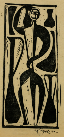 GRAPHICS - Alexandru ȚIPOIA, Figurative composition, 1960