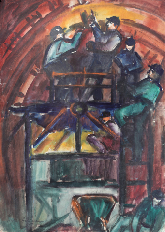 GRAFICĂ - Iulia HĂLĂUCESCU, Bicaz, În tunel, 1959