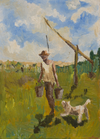 PICTURĂ - Zamfir DUMITRESCU, Țăran la fântână