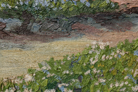 TÓTH J. Péter, Peisaj de primăvară cu deal înflorit și copaci, 1930 [3]