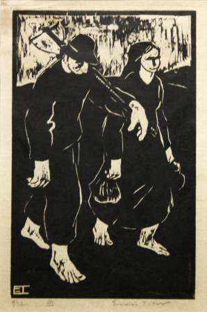 GRAPHICS - ERDŐS Tibor,, Peasants in the Field