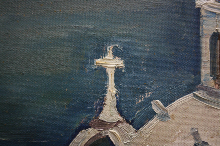 F. CEHLER, Peisaj grecesc din insula Santorini, 1987 [1]