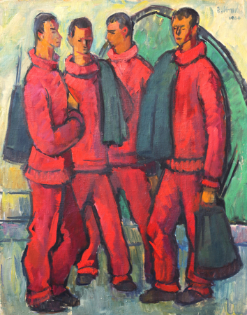 PAINTINGS - Petre ABRUDAN, Athletes, 1960