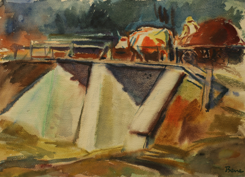 BENE József, Landscape with Houses [0]