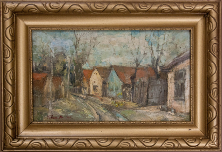 TAKACS Mihai, Peisaj rural cu uliță și case [3]
