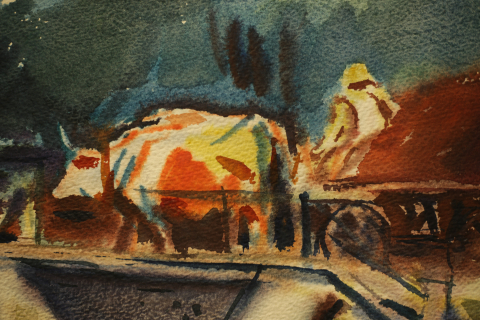 BENE József, Landscape with Houses [1]