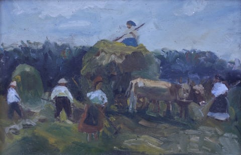 PICTURĂ - AUTOR neidentificat, La fân