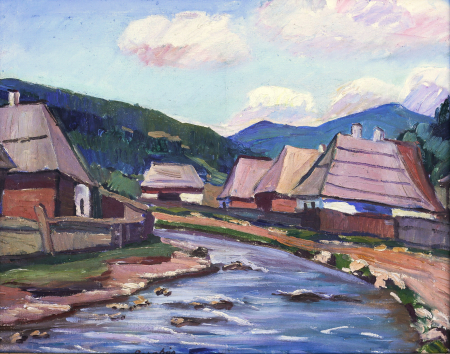 PAINTINGS - BARABÁS Márton I MÁRKUSFALVI, Rural landscape from Székely Area