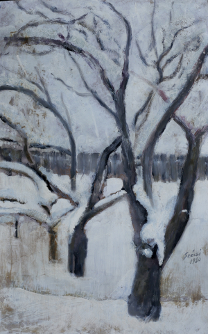 SZÉCZI András, Peisaj de iarnă cu copaci, 1980 [0]