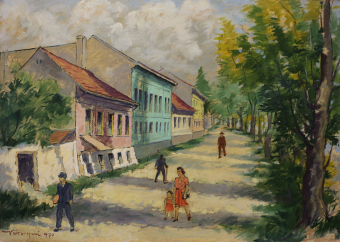 PICTURĂ - VÁNYAI Imre, Peisaj citadin în Oradea, 1970
