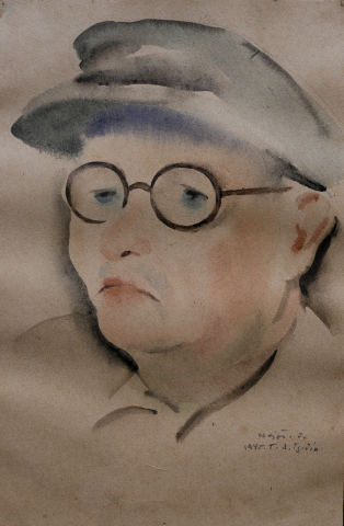 GRAPHICS - HAJÓS Imre László, Soldier Svejk from Târgu Jiu, 1945