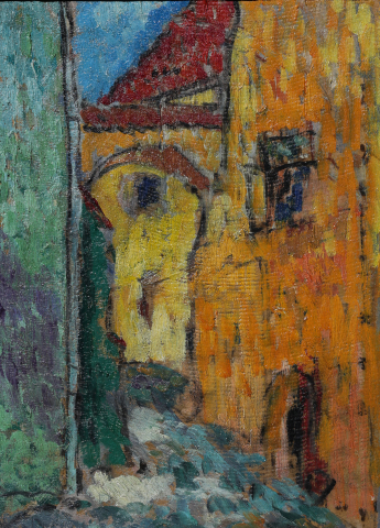 PAINTINGS - George ȘTEFĂNESCU RÂMNIC, Medieval Fortress