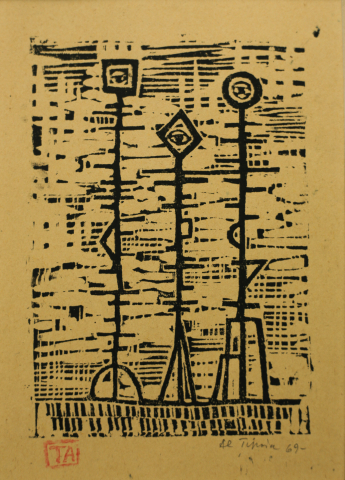 GRAFICĂ - Alexandru ȚIPOIA, Compoziție abstractă, 1969