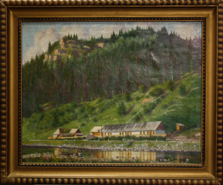 JELINEK Antal, Peisaj montan cu case [3]