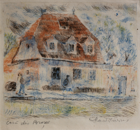 GRAFICĂ - Marcel OLINESCU, Casă din Brașov