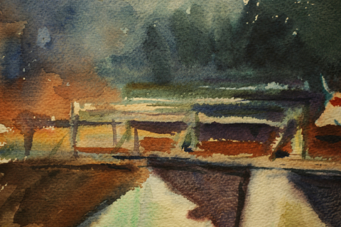 BENE József, Landscape with Houses [2]