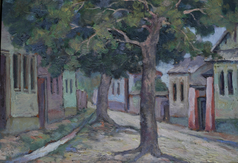PAINTINGS - Unidentified AUTHOR, Cityscape from Transylvania