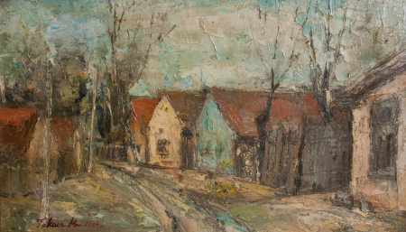 TAKACS Mihai, Peisaj rural cu uliță și case [0]
