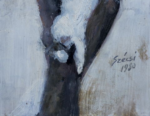 SZÉCZI András, Peisaj de iarnă cu copaci, 1980 [2]