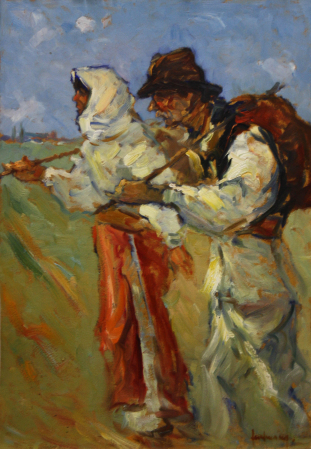PAINTINGS - Nicolae FURDUESCU, Peasants in the Field