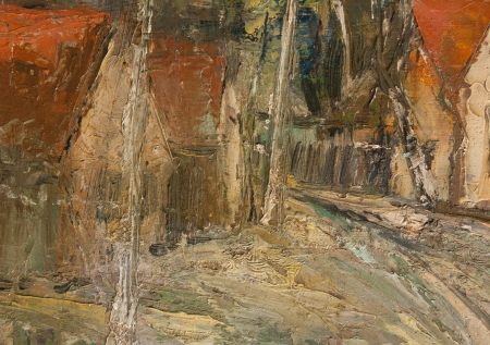 TAKACS Mihai, Peisaj rural cu uliță și case [1]